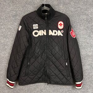 HUDSONS‎ BAY 2010 TEAM CANADA OLYMPIC QUILTED Jacket women Bomber quilted M
